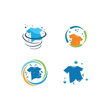 Laundry design logo vector