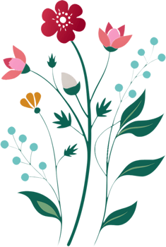 Beautiful Meadow Wildflower Stencil Art. . png