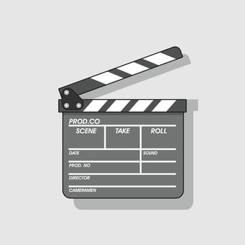 movie film clap board illustration vector