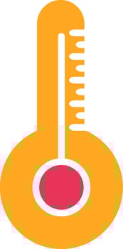 Thermometer Glyph Two Color Icon vector