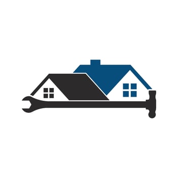 Home repair logo flat design vector