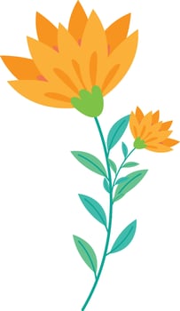 Beautiful Flower Minimalist Floral Illustration vector