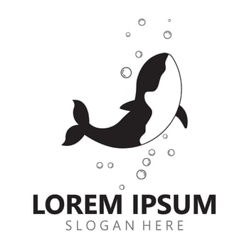 Orca Killer Whale Logo flat design vector