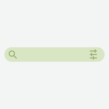 A minimalist search bar design with icons for search and filtering options. vector
