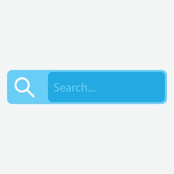 Search button with a magnifying glass icon vector