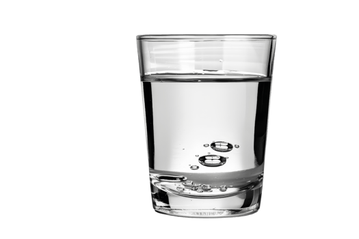 A glass of water on a white background. png
