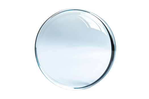 Crystal clear glass ball isolated on a transparent background. png