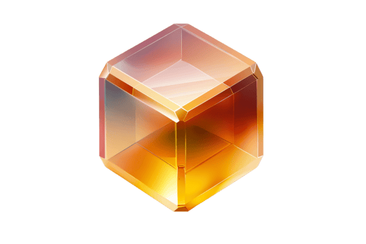 The amber cube is a symbol of wealth and prosperity. png