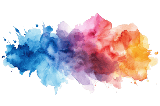 A colorful watercolor painting with a rainbow background. The colors are bright and vibrant, creating a sense of energy and excitement. The painting seems to be inspired by nature png