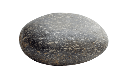 A gray stone, smooth, oval-shaped, with a rough texture. png