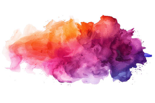 A colorful splash of paint with a lot of different colors. The colors are bright and vibrant, creating a sense of energy and excitement. The brushstrokes are bold and expressive png
