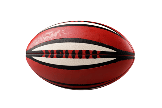 A football is shown in a white background. The ball is red and white with the word football on it png