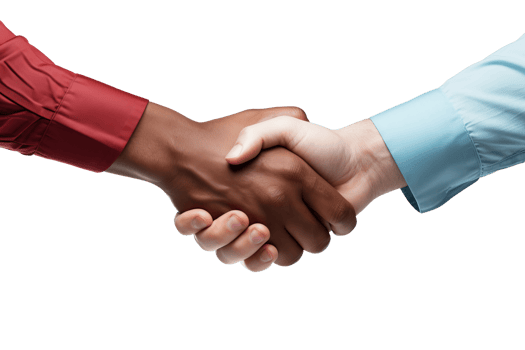 Two hands shaking in a business meeting. The handshake is a symbol of trust and agreement. Concept of professionalism and cooperation png
