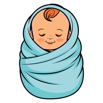 Beautiful Children Baby Doll Children Illustration. vector