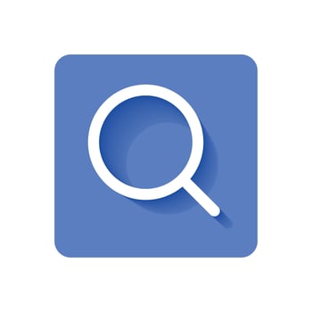 Search Find Magnifying Glass Square Shadow Icon Illustration vector