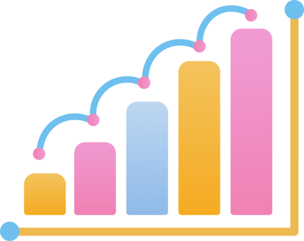 Colorful Graph and Pie Chart Illustration png