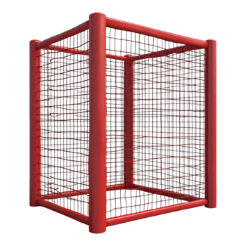 Boxing cage against transparent background for sports content, fight graphics, athletic png