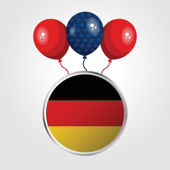 Celebration Germany National Flag With Balloons vector