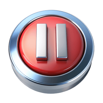 Red Pause Button for Media Player or Website Interface Design png