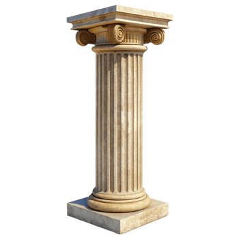 Isolated 3D Render of a Greek Column png