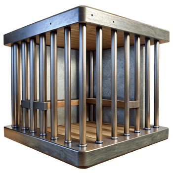 Metal Jail Cell Mockup 3D Rendering - Perfect for Crime and Punishment Designs png