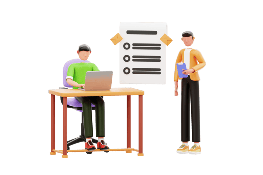 Business people talking about task 3d illustration. Team Discussing on task idea 3d illustration png