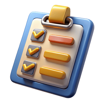 3D Checklist Icon for To-Do List and Task Management Apps png