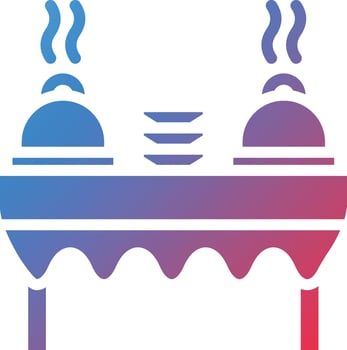 Buffet Glyph Gradient Icon vector