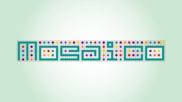 A colorful cross stitch pattern with the word nozaki vector