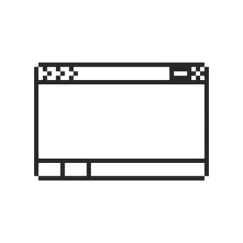 vintage-inspired pixel corner frame vector