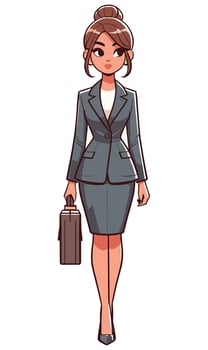 Professional Businesswoman in Formal Suit Illustration Stylish Corporate Attire vector