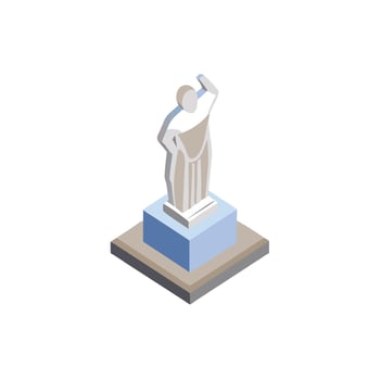 A statue of a man holding a torch vector