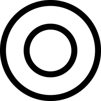 A circle with a black outline on a white background vector