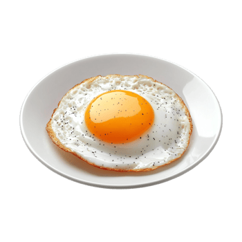 fried egg on white plate png