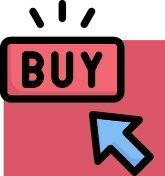 Buy button icon vector