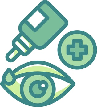 Eye and syringe icon illustration vector