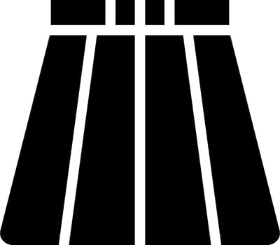 A skirt with a black and white design vector