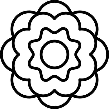 A flower with a central flower in the center vector