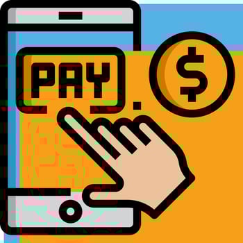 Pay with your phone vector