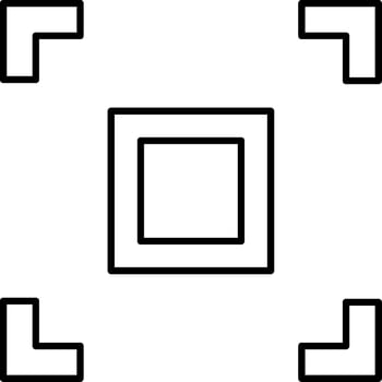 A square with four squares in it vector