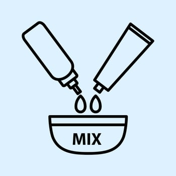Hair Coloring icon. Hair dye mix for coloring. Simple element from beauty salon collection. Idea of beauty and fashion vector