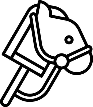 A horse head icon in black and white vector