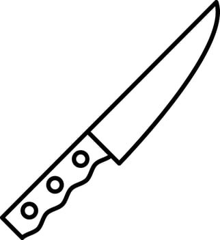 A knife outline on a white background vector