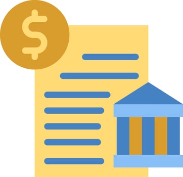 A bank and a dollar sign vector