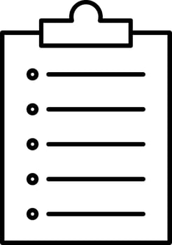 Clipboard with check list icon vector