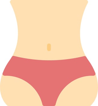 A woman's butt with a pink thong vector