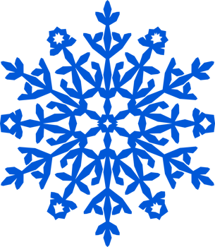 Abstract crystal snowflake decorative design element. png