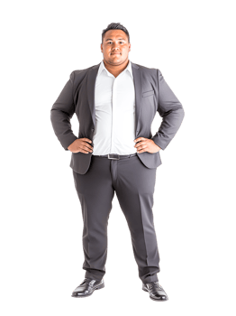 Professional Businessman in Suit with Confident Stance png