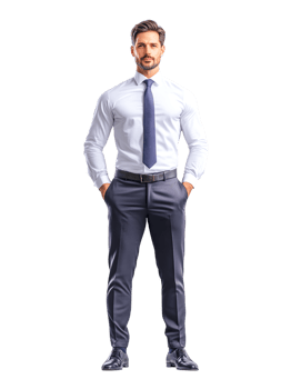 Stylish Businessman in Formal Attire png