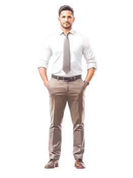 Professional Man in Formal Attire with Confidence png